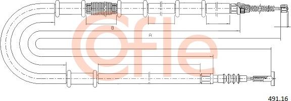 Cofle 491.16 - Трос, гальмівна система autocars.com.ua