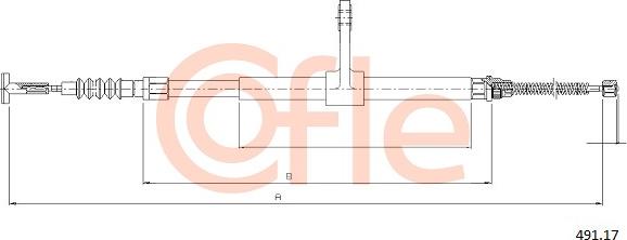 Cofle 9249117 - Трос, гальмівна система autocars.com.ua