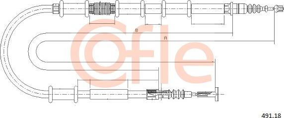 Cofle 491.18 - Трос, гальмівна система autocars.com.ua