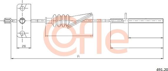 Cofle 491.20 - Трос, гальмівна система autocars.com.ua