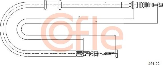 Cofle 491.22 - Трос, гальмівна система autocars.com.ua