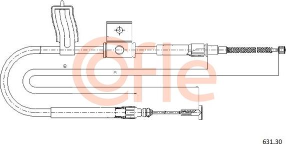 Cofle 631.30 - Трос, гальмівна система autocars.com.ua