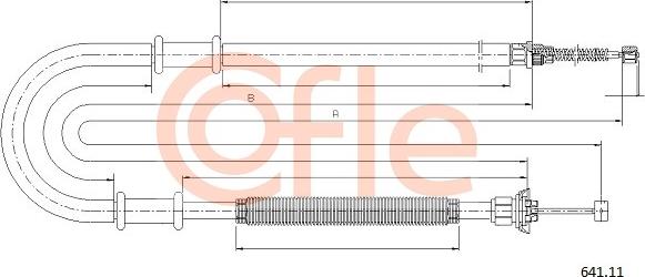 Cofle 92.641.11 - Трос, гальмівна система autocars.com.ua