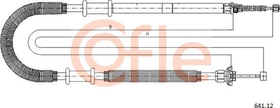 Cofle 641.12 - Тросик, cтояночный тормоз avtokuzovplus.com.ua