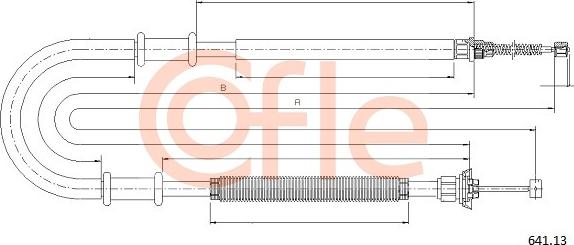 Cofle 641.13 - Трос, гальмівна система autocars.com.ua