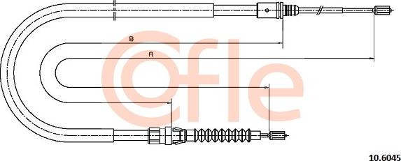 Cofle 92.10.6045 - Трос, гальмівна система autocars.com.ua