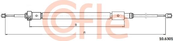 Cofle 92.10.6301 - Тросик, cтояночный тормоз avtokuzovplus.com.ua