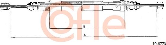 Cofle 92.10.6773 - Трос, гальмівна система autocars.com.ua