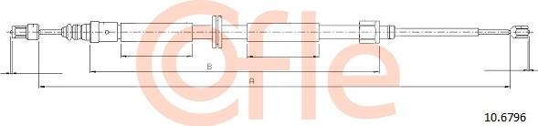 Cofle 92.10.6796 - Трос, гальмівна система autocars.com.ua
