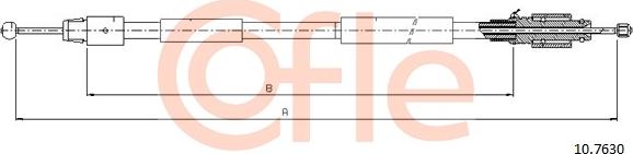 Cofle 92.10.7630 - Трос, гальмівна система autocars.com.ua