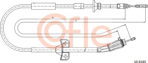 Cofle 92.10.8185 - Трос, гальмівна система autocars.com.ua