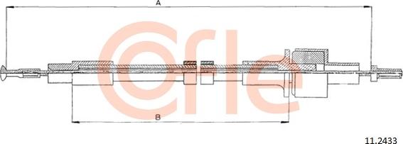 Cofle 92.11.2433 - Трос, управління зчепленням autocars.com.ua
