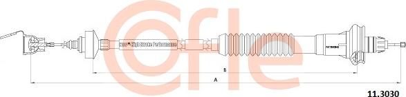 Cofle 92.11.3030 - Трос, управління зчепленням autocars.com.ua