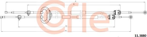 Cofle 92.11.3880 - Трос, ступенчатая коробка передач avtokuzovplus.com.ua