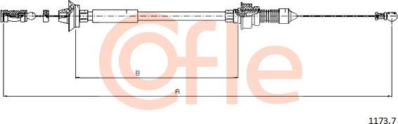 Cofle 92.1173.7 - Тросик газу autocars.com.ua