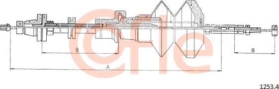 Cofle 92.1253.4 - Тросик газу autocars.com.ua