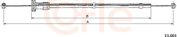 Cofle 92.13.003 - Тросик замка капота autocars.com.ua
