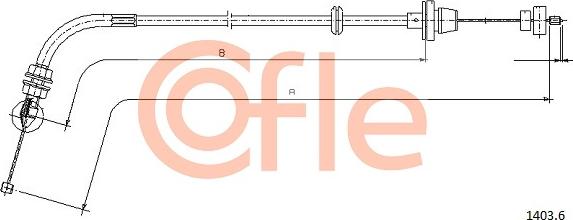 Cofle 9214036 - Тросик газу autocars.com.ua