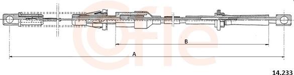 Cofle 92.14.233 - Тросик газу autocars.com.ua