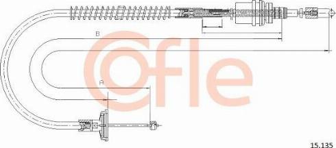 Cofle 92.15.135 - Трос, управління зчепленням autocars.com.ua