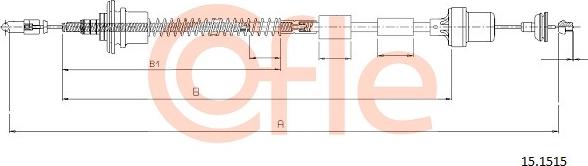 Cofle 92.15.1515 - Трос, управління зчепленням autocars.com.ua