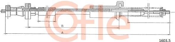 Cofle 92.1603.5 - Тросик газу autocars.com.ua