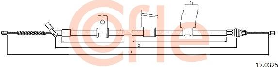 Cofle 92.17.0325 - Тросик, cтояночный тормоз avtokuzovplus.com.ua
