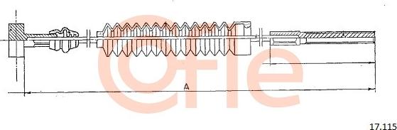 Cofle 92.17.115 - Тросик, cтояночный тормоз avtokuzovplus.com.ua