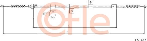 Cofle 92.17.1437 - Трос, гальмівна система autocars.com.ua