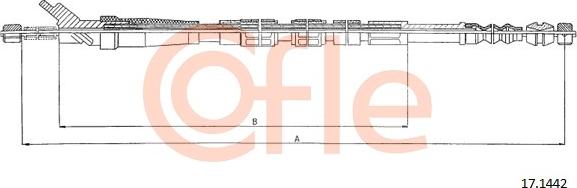 Cofle 92.17.1442 - Трос, гальмівна система autocars.com.ua