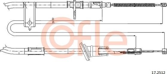 Cofle 92.17.2512 - Тросик, cтояночный тормоз avtokuzovplus.com.ua