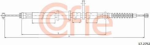 Cofle 92.17.2752 - Трос, гальмівна система autocars.com.ua
