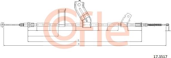 Cofle 92173517 - Трос, гальмівна система autocars.com.ua