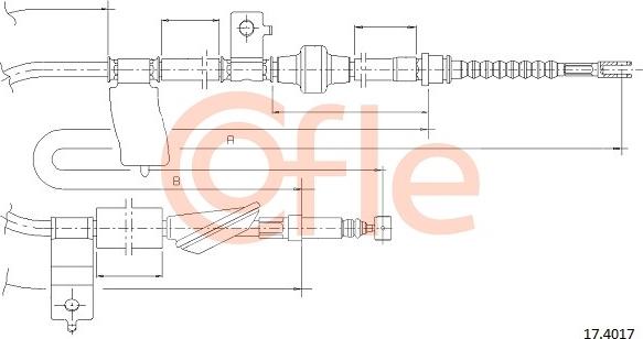 Cofle 92.17.4017 - Трос, гальмівна система autocars.com.ua