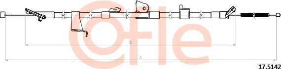 Cofle 92.17.5142 - Трос, гальмівна система autocars.com.ua