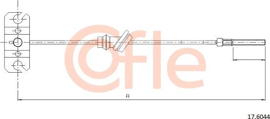 Cofle 92.17.6044 - Трос, гальмівна система autocars.com.ua
