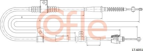 Cofle 92.17.6051 - Трос, гальмівна система autocars.com.ua