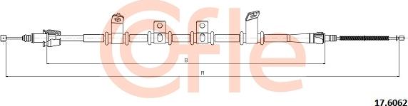 Cofle 92.17.6062 - Тросик, cтояночный тормоз avtokuzovplus.com.ua