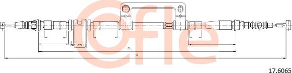 Cofle 92.17.6065 - Трос, гальмівна система autocars.com.ua