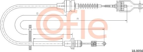 Cofle 92.18.0056 - Трос, управління зчепленням autocars.com.ua