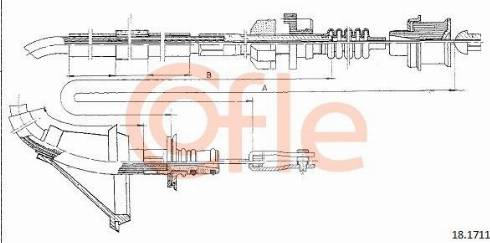 Cofle 92.18.1711 - Трос, управління зчепленням autocars.com.ua