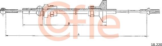 Cofle 92.18.220 - Трос, управління зчепленням autocars.com.ua