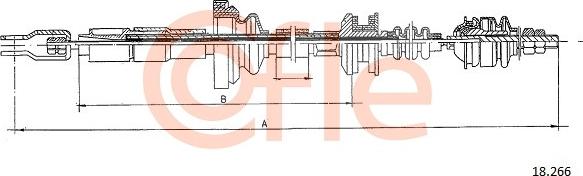Cofle 92.18.266 - Трос, управління зчепленням autocars.com.ua