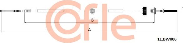 Cofle 92.1E.BW006 - Трос, гальмівна система autocars.com.ua