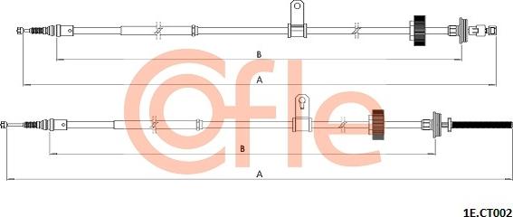 Cofle 92.1E.CT002 - Трос, гальмівна система autocars.com.ua