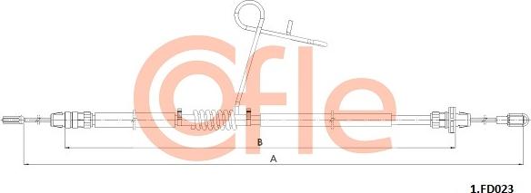 Cofle 92.1.FD023 - Трос, гальмівна система autocars.com.ua