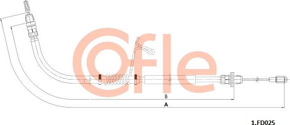 Cofle 92.1.FD025 - Трос, гальмівна система autocars.com.ua