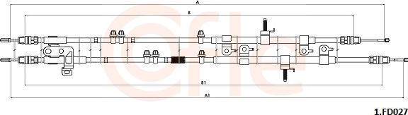 Cofle 92.1.FD027 - Трос, гальмівна система autocars.com.ua