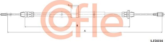 Cofle 92.1.FD034 - Трос, гальмівна система autocars.com.ua