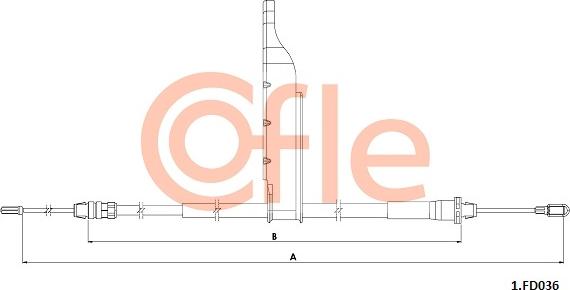 Cofle 92.1.FD036 - Трос, гальмівна система autocars.com.ua